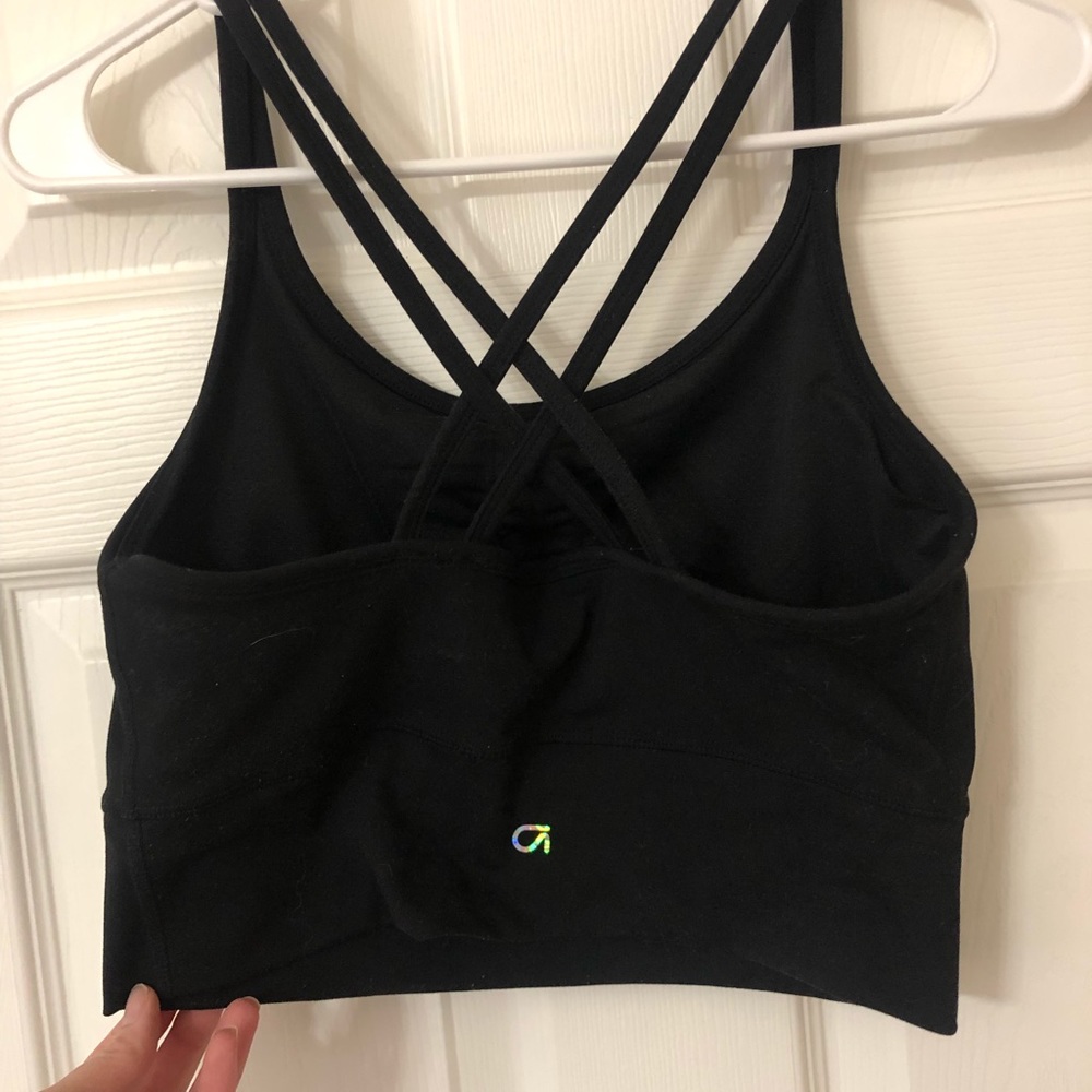 Gapfit cross back bra, with longer band on bottom.